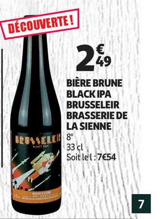 bière brune black ipa brusseleir brasserie de la sienne
