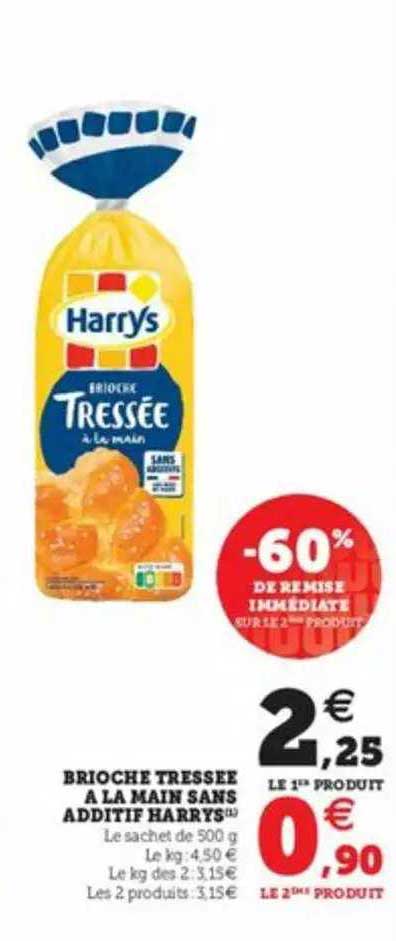 brioche tressée à la main sans additif harrys