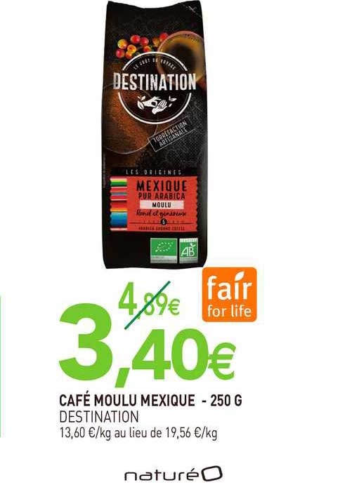 café moulu mexique destination - 250 g