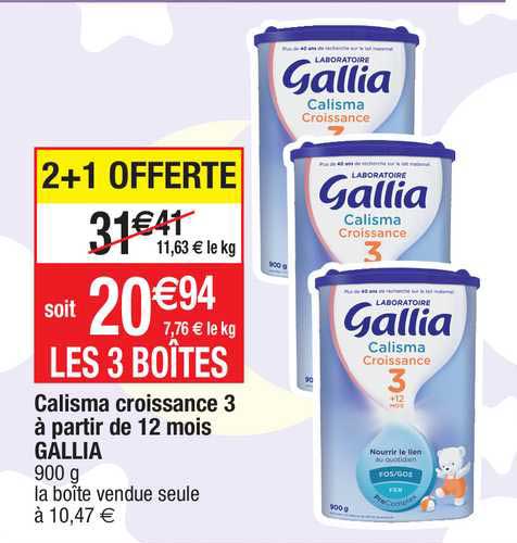 calisma croissance 3 a partir de 12 mois gallia