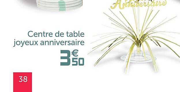 centre de table joyeux anniversaire