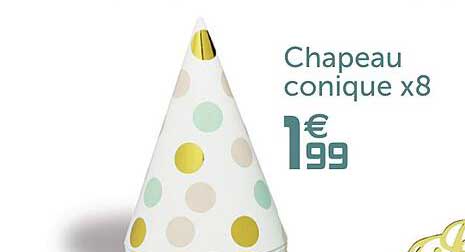 chapeau conique x8