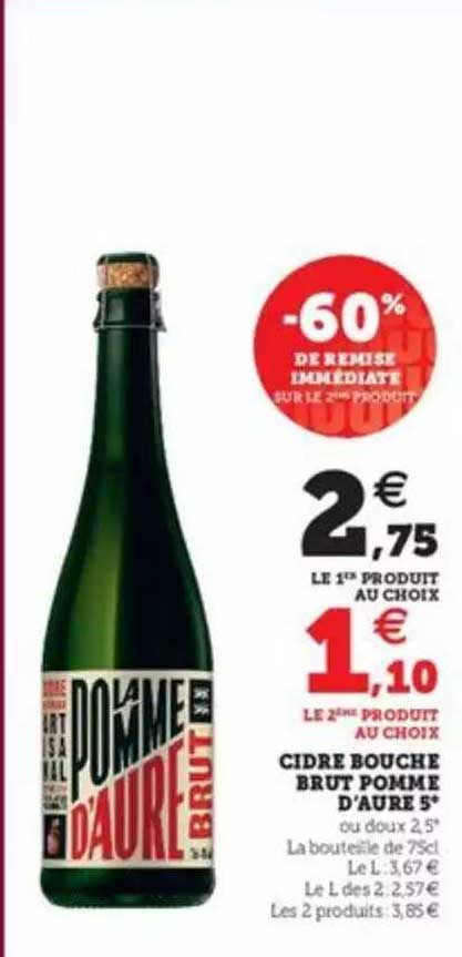 Cidre Bouche Brut Pomme D'aure 5°