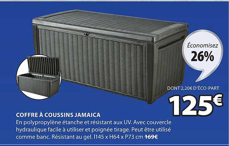 coffre à coussins jamaica