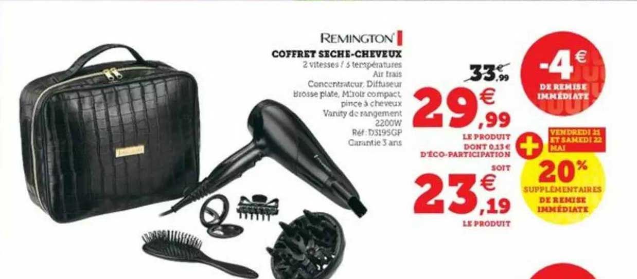 coffret sèche-cheveux remington