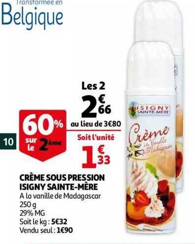 crème sous pression isigny sainte-mère