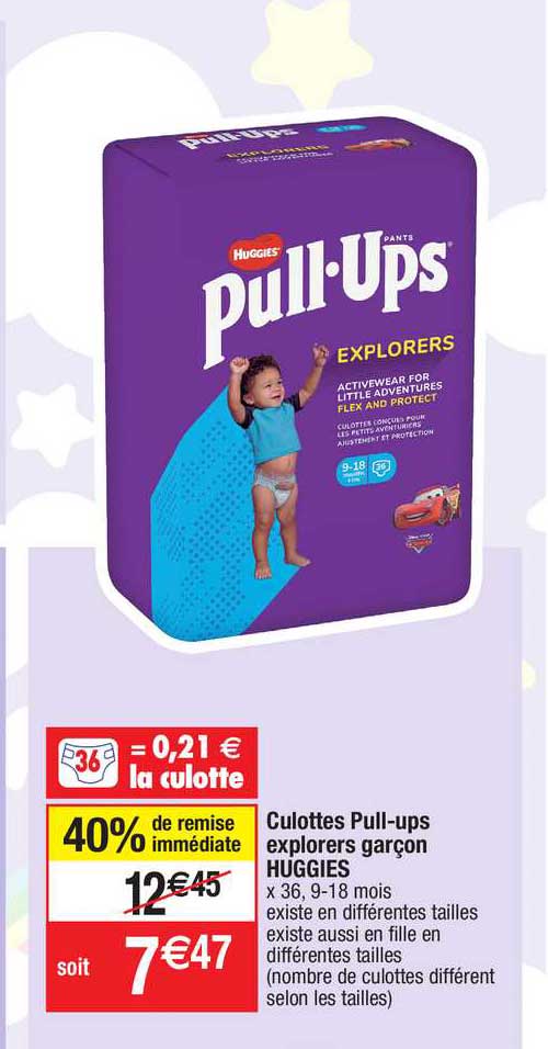 culottes pull-ups explorers garcon huggies