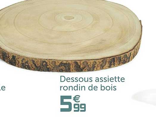 Dessous Assiette Rondin De Bois