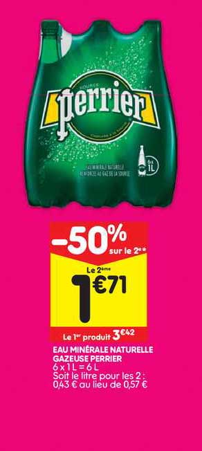 Eau Minérale Naturelle Gazeuse Perrier
