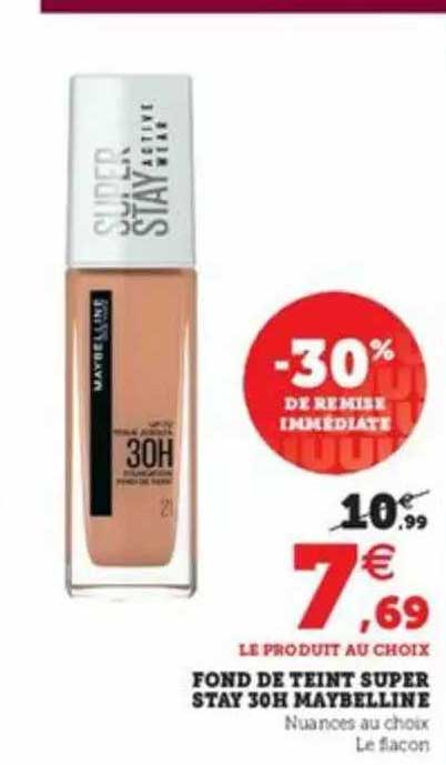 fond de teint super stay 30h maybelline