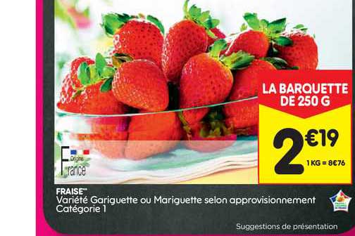 fraise gariguette ou mariguette