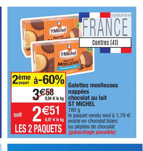 Galettes Moulleuses Nappees Chocolat Au Lait St Michel