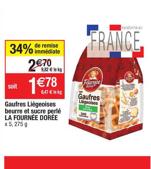 gaufres liegeoises beurre et sucre perle la fournee doree