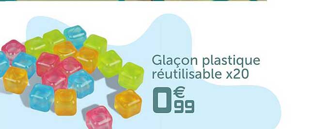 glacon plastique reutilisable x20