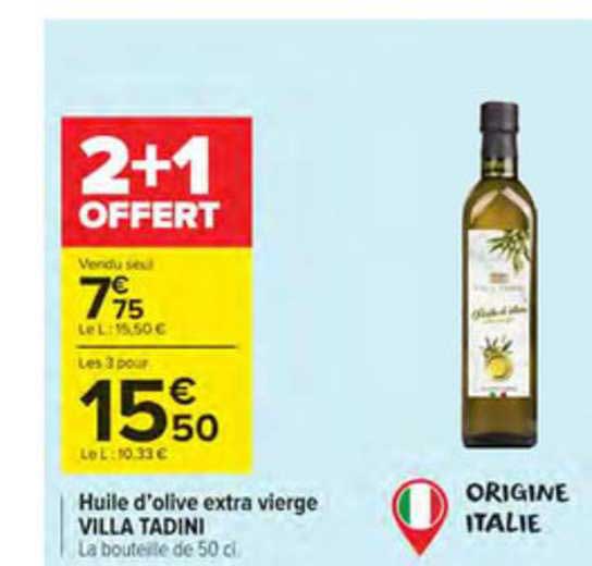 huile d'olive extra vierge villa tadini