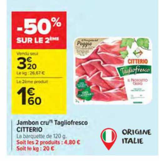 Jambon Cru Tagliofresco Citterio