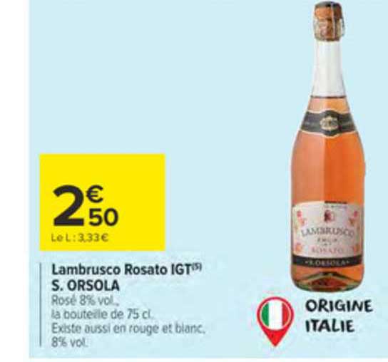 lambrusco rosato igt s. orsola