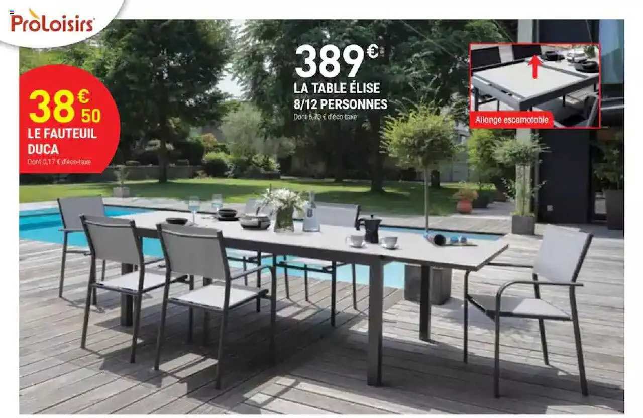 le fauteuil duca, la table élise 8-12 personnes