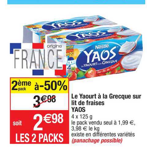 Le Yaourt A La Grecque Sur Lit De Fraises Yaos
