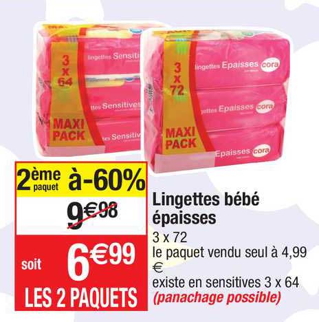 lingettes bebe epaisses