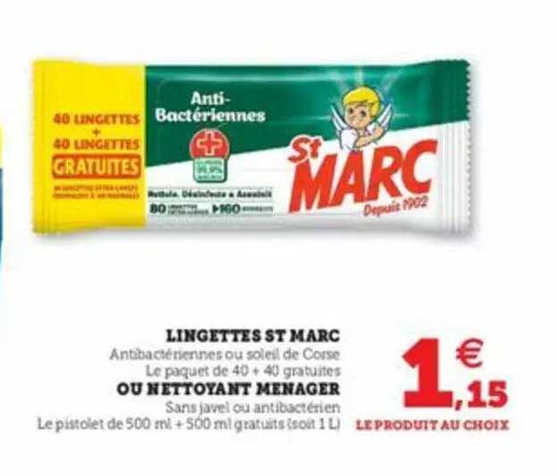 lingettes st marc ou nettoyant ménager
