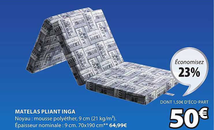 matelas pliant inga