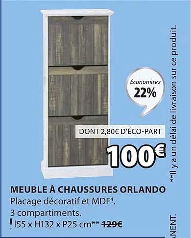 meuble à chaussures orlando