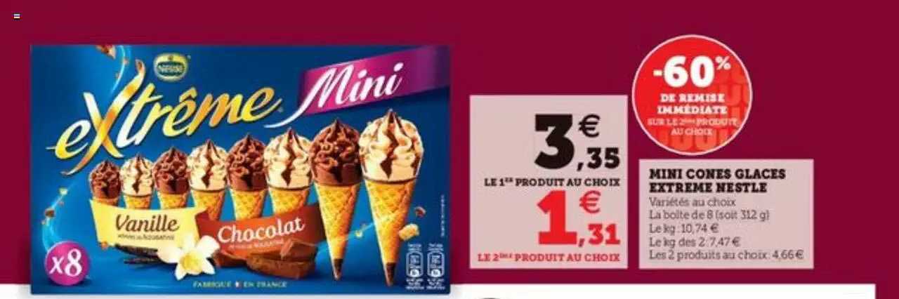 Mini Cones Glaces Extrême Nestlé