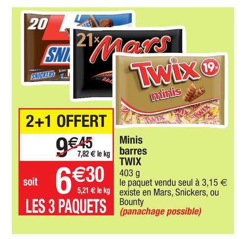Minis Barres Twix