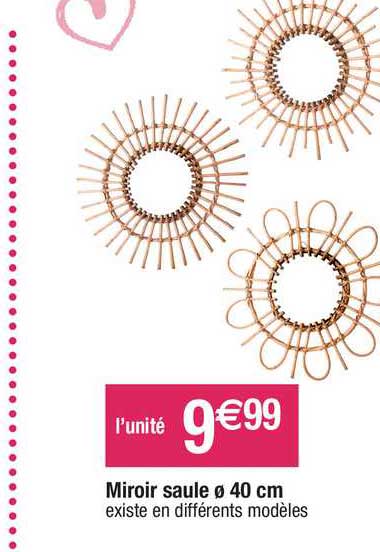 miroir saule 40 cm