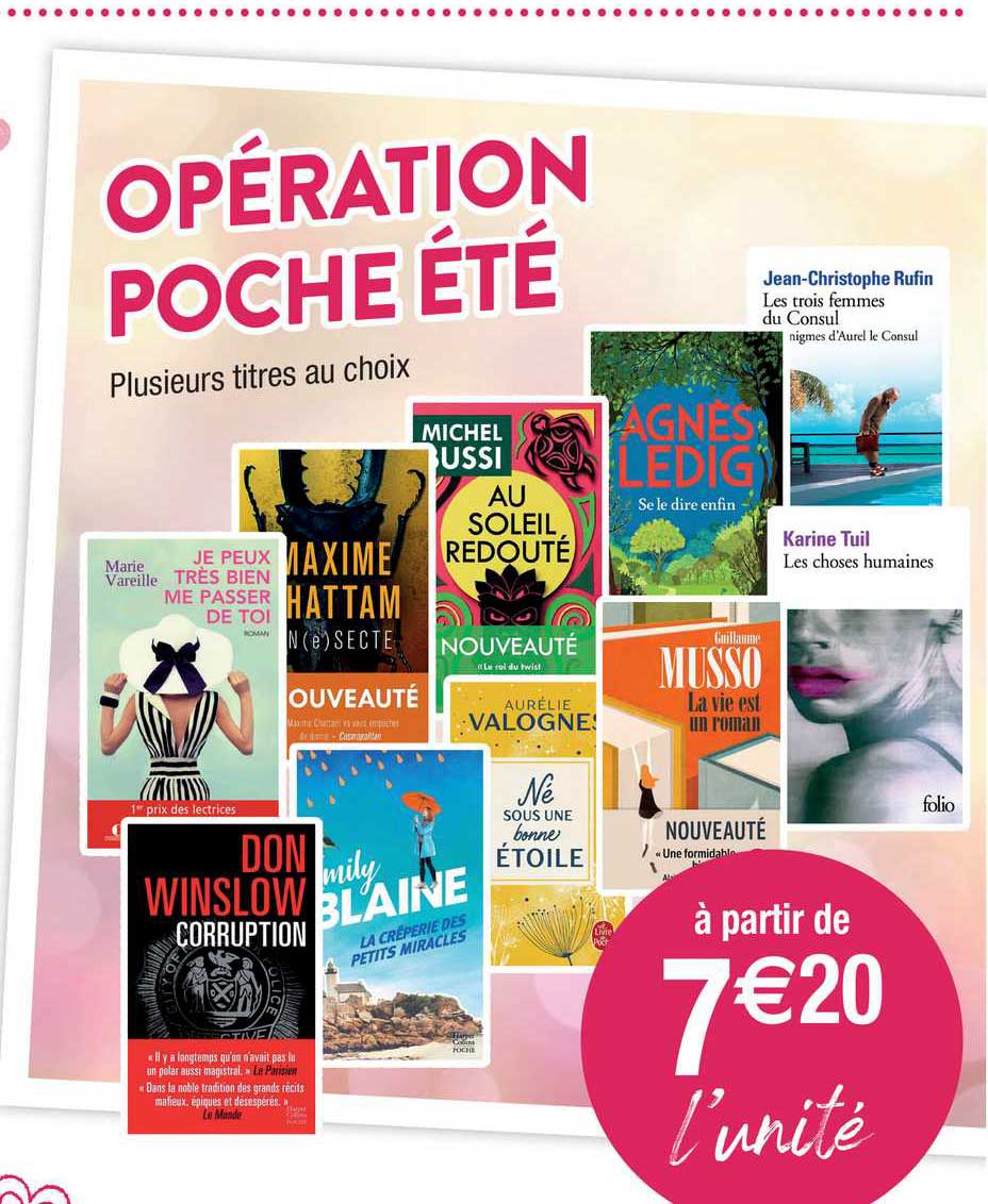 operation poche ete plusieurs titres au choix