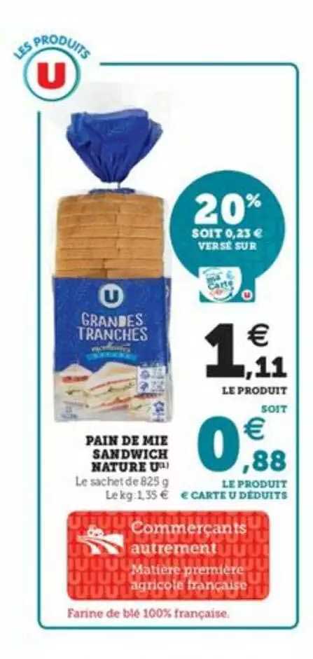 Pain De Mie Sandwich Nature U