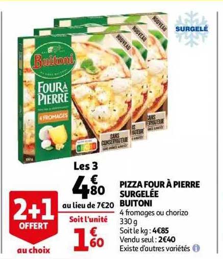 Pizza Four à Pierre Surgelée Buitoni