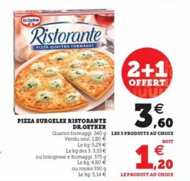pizza surgelée ristorante dr.oetker
