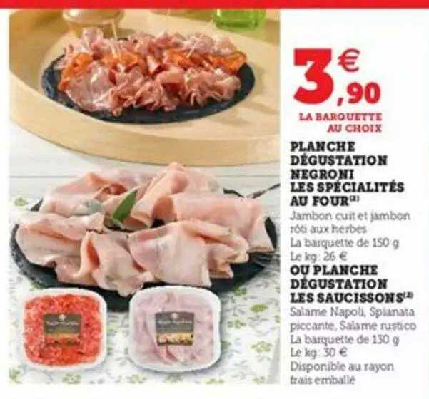 Planche Dégustation Negroni Les Spécialités Au Four Ou Planche Dégustation Les Saucissons