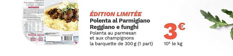 polenta al parmigiano reggiano e funghi