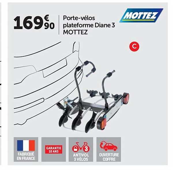 Porte-vélos Plateforme Diane 3 Mottez