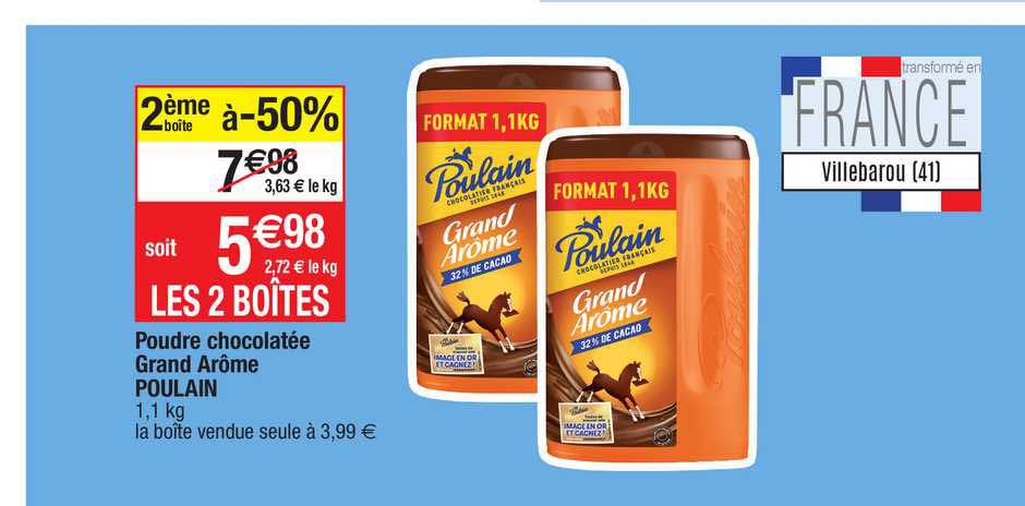 poudre chocolatée grand arôme poulain