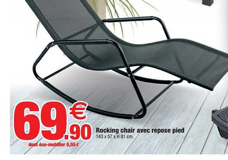 rocking chair avec repose pied