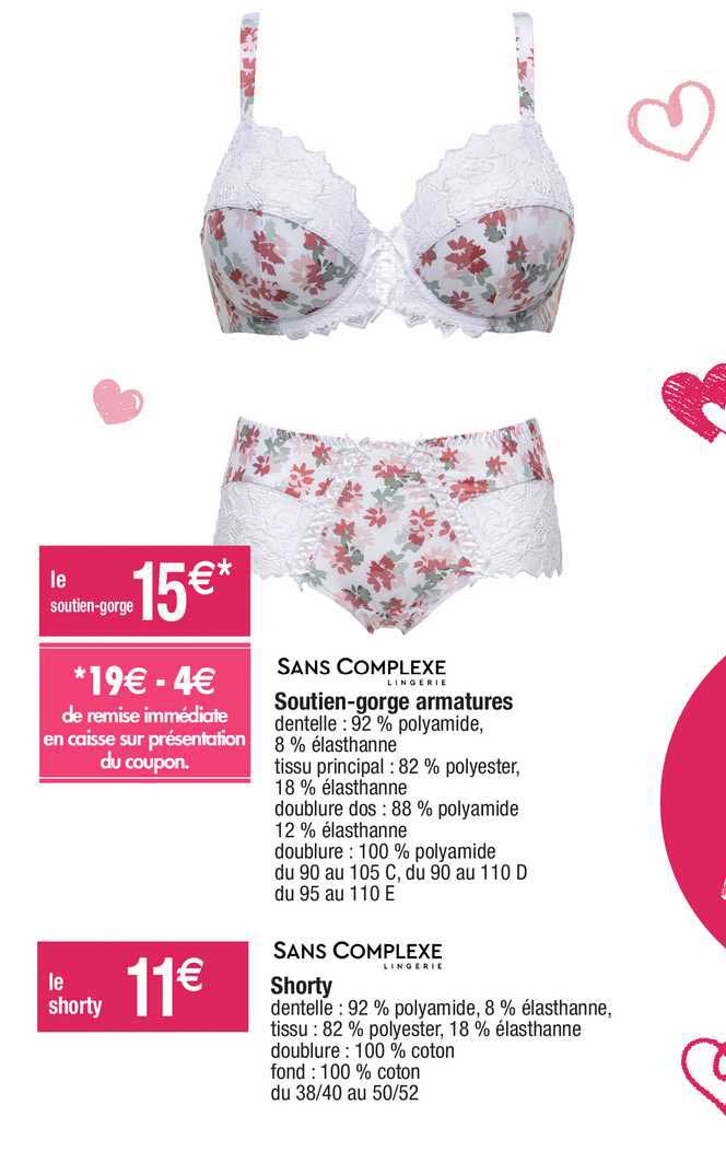 sans complexe soutien-gorge armatures of shorty
