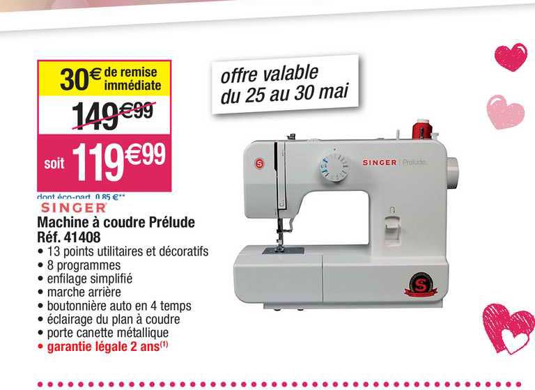 singer machine a coudre prelude