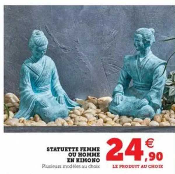 Statuette Femme Ou Homme En Kimono