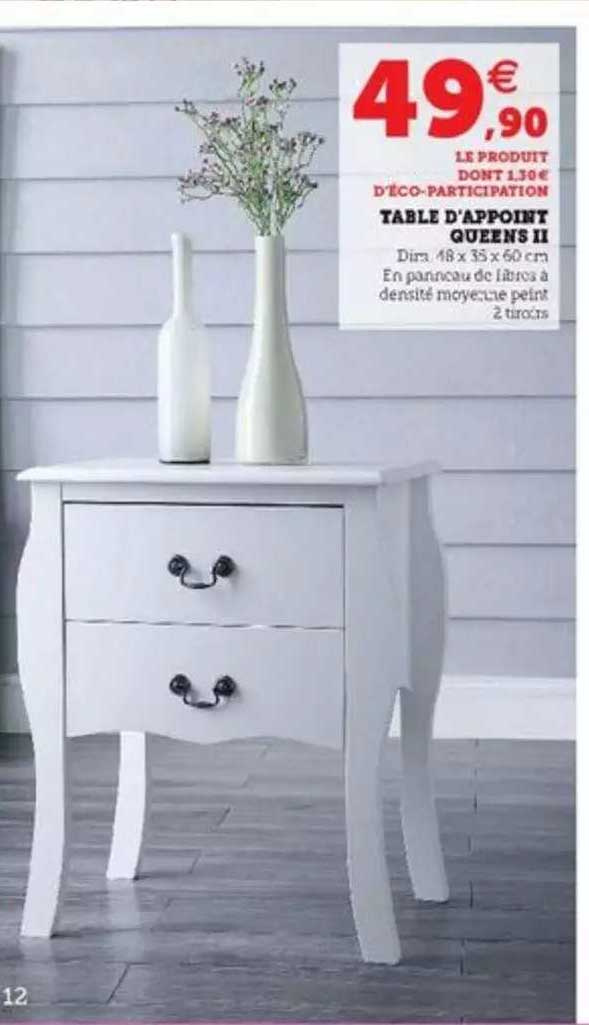 table d'appoint queens ii