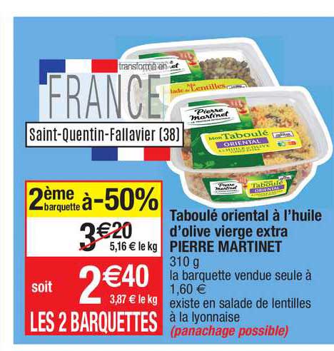 Taboulé Oriental à L'huile D'olive Vierge Extra Pierre Martinet