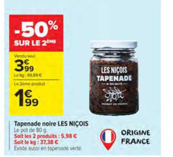 tapenade noire les nicois