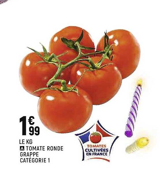 Tomate Ronde Grappe Catégorie 1