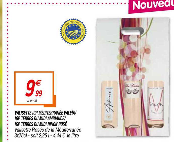 Valisette Igp Méditerranée Valeïa-igp Terres Du Mini Ambiance-igp Terres Du Mini Ninon Rosé