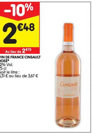 vin de franc cinsault rosé