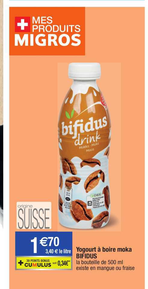 Yogourt A Boire Moka Bifidus