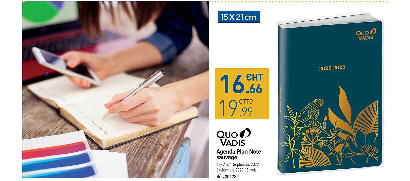 agenda plan note sauvage quo vadis